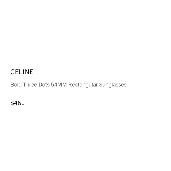 CELINE 🔥 NWT 🔥 Bold Three Dots 54MM Rectangular Sunglasses. NEVER USED! - Picture 10 of 17